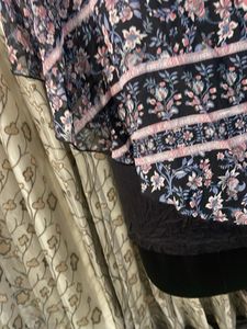 Chic Floral Print Poncho Top