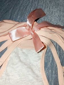 Lace Trim Briefs with Bow Detail