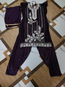 Elegant Purple Kurta Set with Dupatta