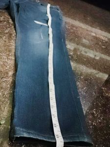 Men's Distressed Blue Denim Jeans