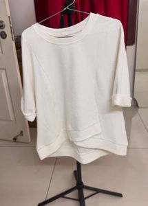 Chic Textured whitish non transy Top