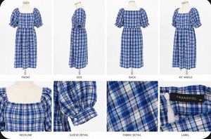 Trendydol blue plaid dress