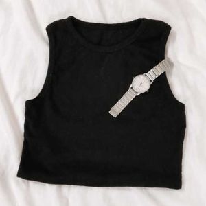 Sleek Black Tank Top &amp; Cargo Pants Set