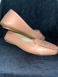 Cute Pink Loafers with Embellishment