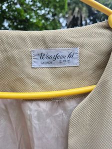 Elegant Beige Textured Blouse