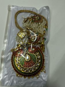 Exquisite Peacock Pearl Necklace &amp; Earring Set