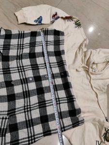 Chic Plaid Hoodie Dress with Bug Embellishments