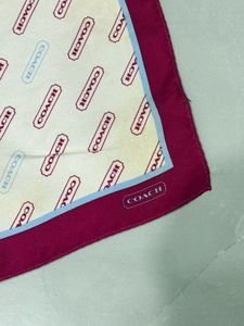Coach silk Scarf Logo Print