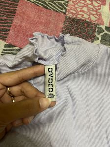 Light Purple Lettuce Hem Top