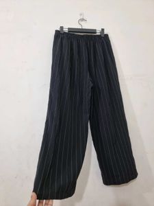 00176 Striped Pants with Buckle Detail