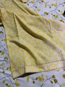 Yellow Cotton Kurta Set