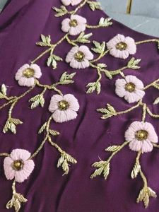Embroidered Purple Kurta Set