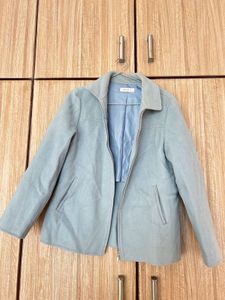 Retro Blue Suede-like Jacket or coat