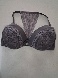 36D Lace Trim Push-Up Bra