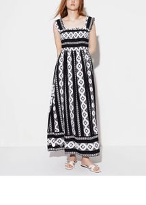 savana Printed A-Line Maxi Dress