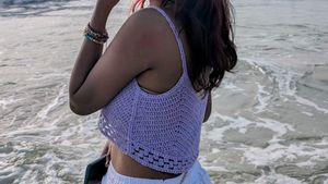 Crocheted Lavender Crop Top