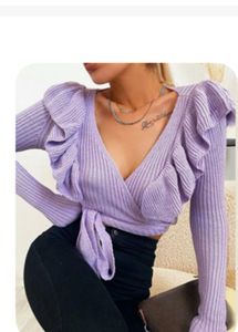 Lavender Bandage Sweater Top