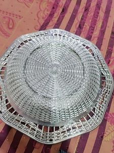 Decorative Silver Tray Basket