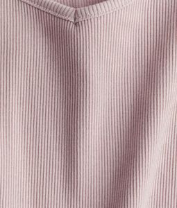 Pink V-Neck Cropped Top