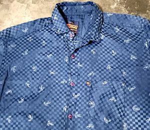 Stylish Blue Patterned Shirt