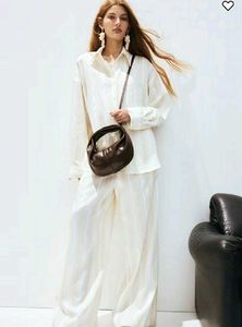 H&amp;M Chic Brown Faux Leather Hobo Bag