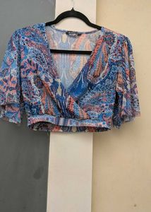Boho Paisley Print Crop Top