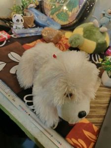 Plush White Dog Toy