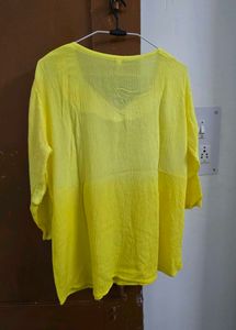 Embroidered ombre Yellow Kurta