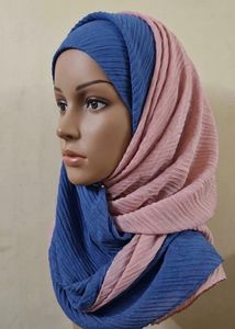 Chic Two-Tone Pleated Hijab