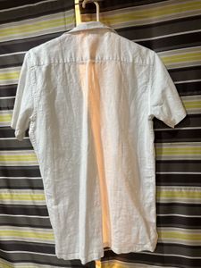 Men's White Short Sleeve Button-Up Shirt