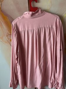Soft Pink Button-Up Blouse