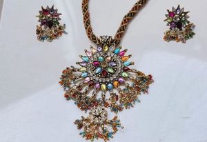 Boho Multi-Color Necklace & Earring Set