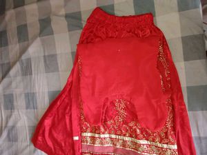 Red Ethnic Suit Set with Palazzo