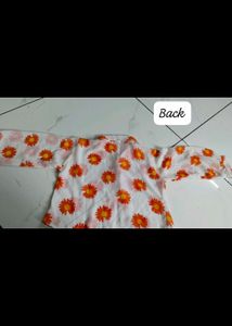 Cute Floral Print Shirt for Girls