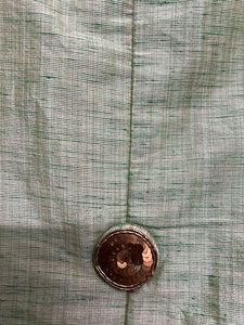 sea green linen  kurta