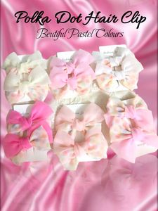 Polka Dot Hair Clip Pack Of 6 🎀