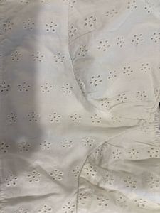 White Broderie Anglaise Crop Top