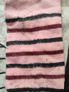 Pink Striped Toe Socks