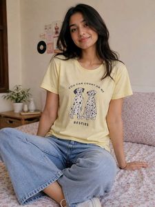 Pale Yellow “Besties” Graphic T-Shirt