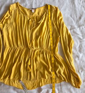 Bright Yellow Flowy Blouse