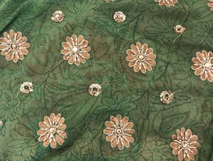 GREEN EMBROIDERY SAREE