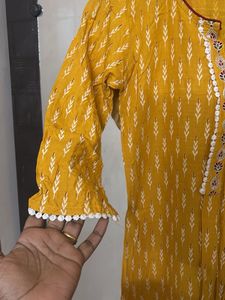 new yellow kurti