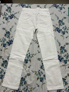 White Straight Leg Jeans