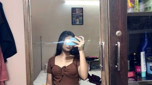 Brown Ribbed Tie Front Top🤎