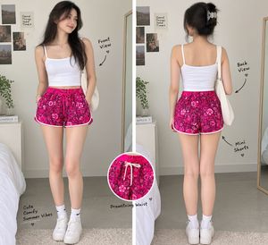 Cute Floral Print Mini Shorts
