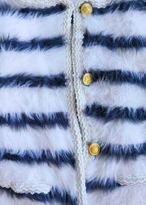 Striped Faux Fur Jacket