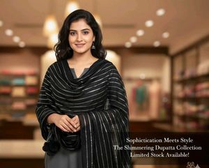 Designer Black Dupatta