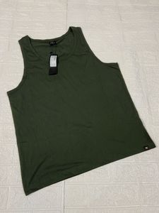 Men green tank top