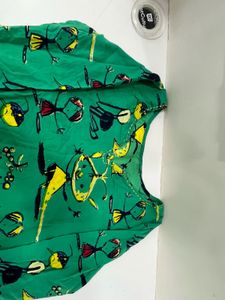 Green Printed Kurta