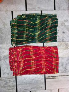 Colorful Striped saree (Set of 2)